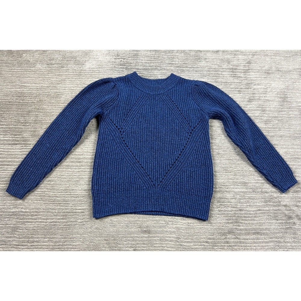 Maurices Knit‎ Sweater Womens Medium Blue Long Sleeve Polyester Blend Casual